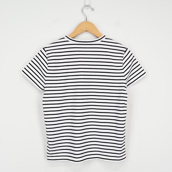Madewell Cotton Perfect Crewneck Tee Jet Black Stripe Size XS NWT - Picture 5 of 6